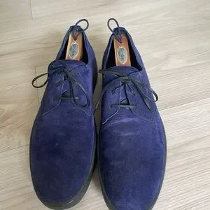 Salvatore Ferragamo | Shoes | Blue Suede Ferragamo Mens  display picture 1